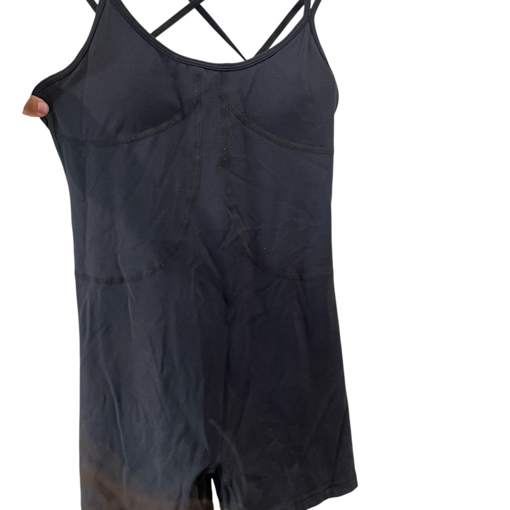 Women's Black Athletic Bodysuit Romper